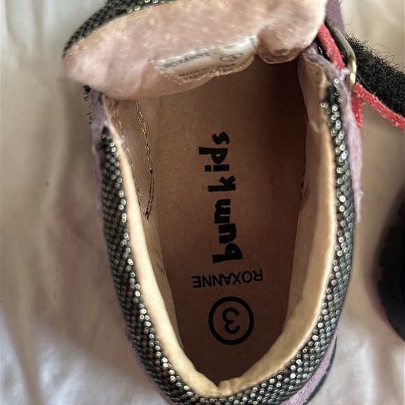 Bumkids - Pink and Purple Ankle-High Boots with Velcro Strap - Picture 6 of 7